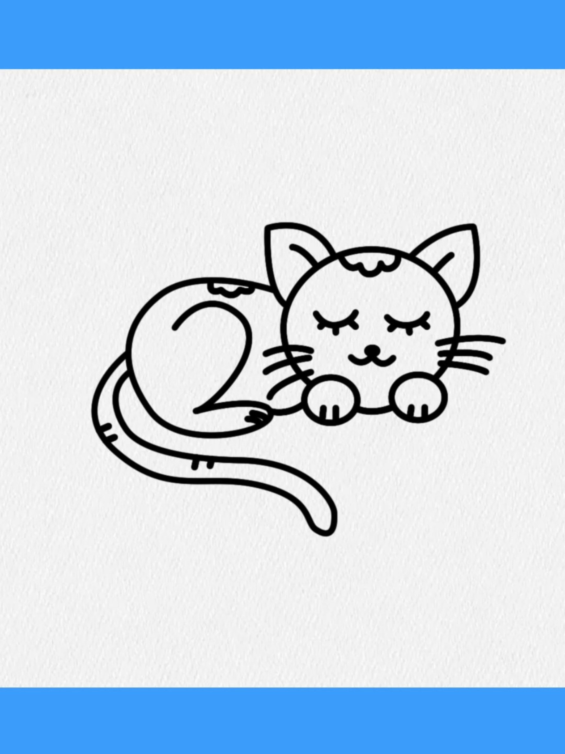 用200画小花猫,一看就会,很简单