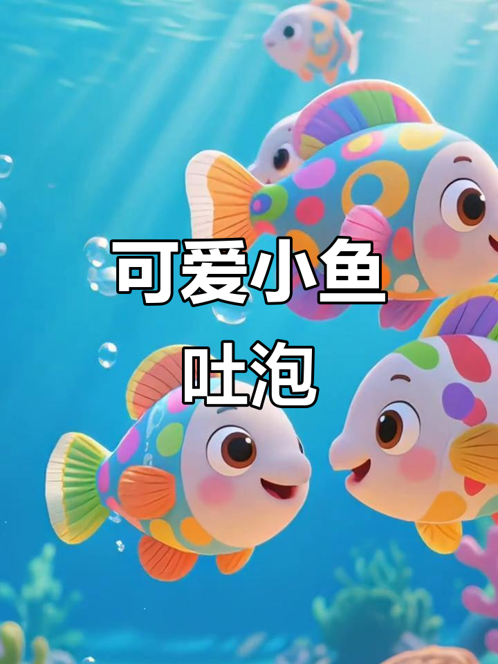小鱼吐泡泡,萌态十足