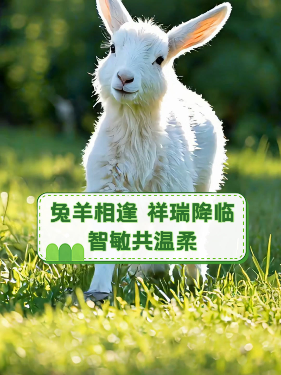 兔羊相逢,祥瑞降临,智敏共温柔