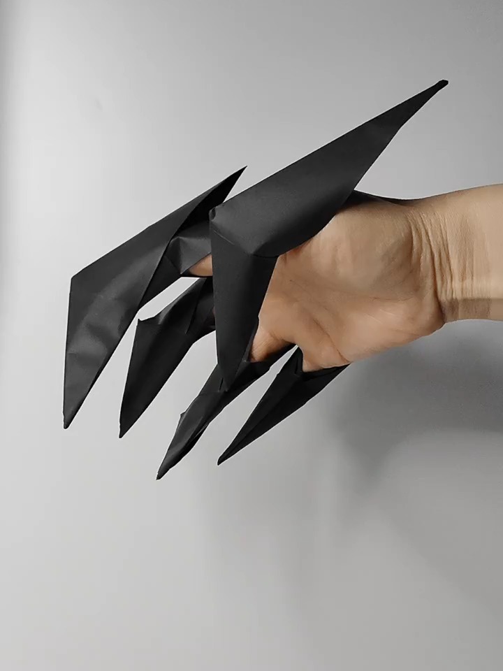 黑纸鬼爪 手工折纸 教程