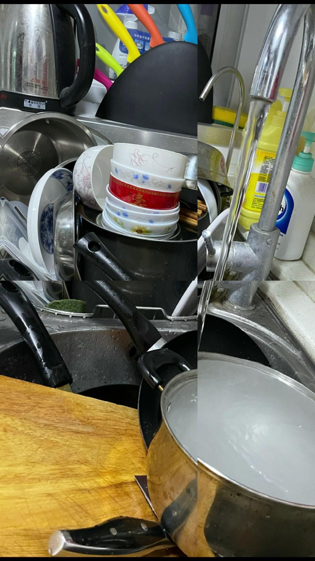 厨房里的江湖 一顿饭下来要洗这么多锅碗瓢盆