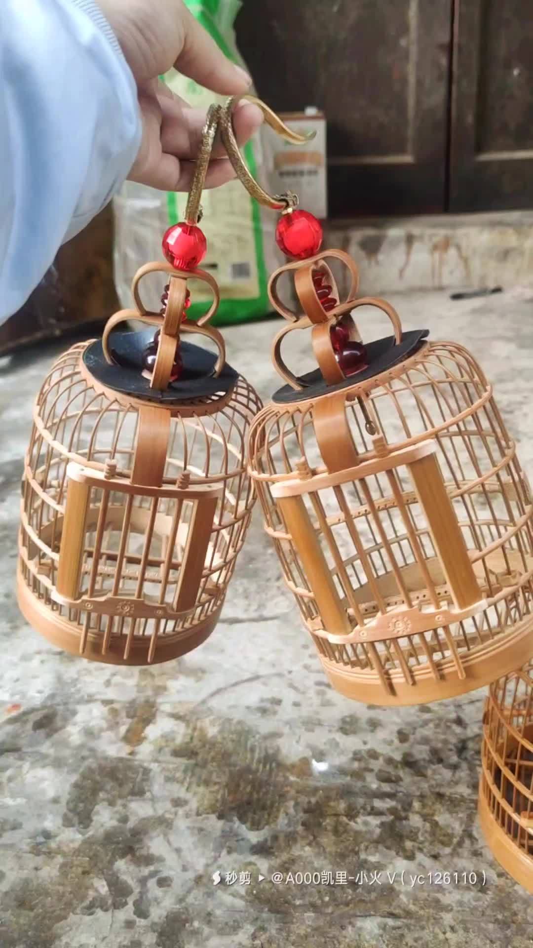 一对活宝黄豆鸟笼绣眼鸟笼小鸟笼生头 绣眼鸟 黄豆鸟 黄腾鸟 鸟笼鸟具