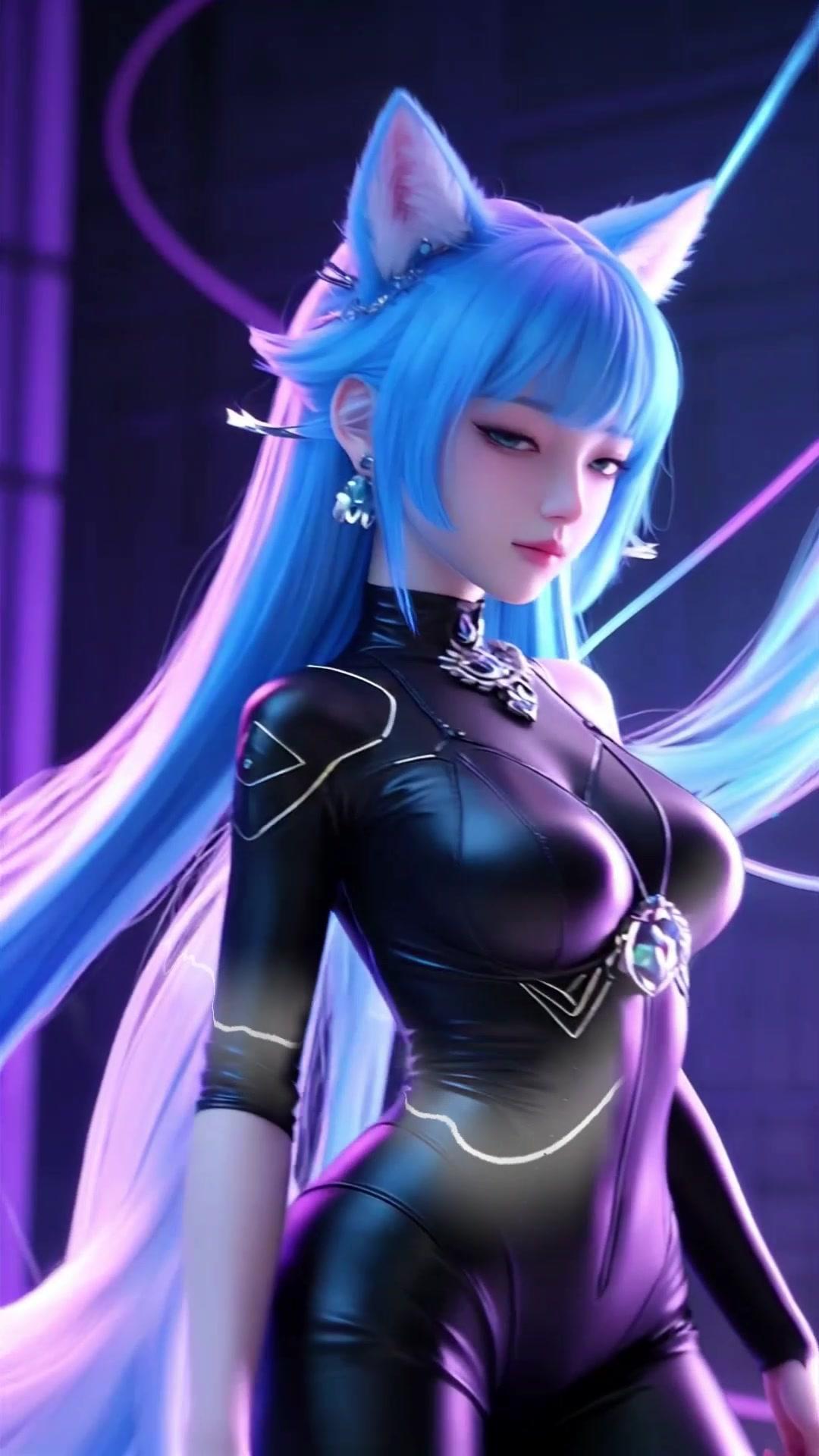 皮裤的魔力 国漫美女 二次元少女 魅惑 魔鬼身材 皮裤的魔力