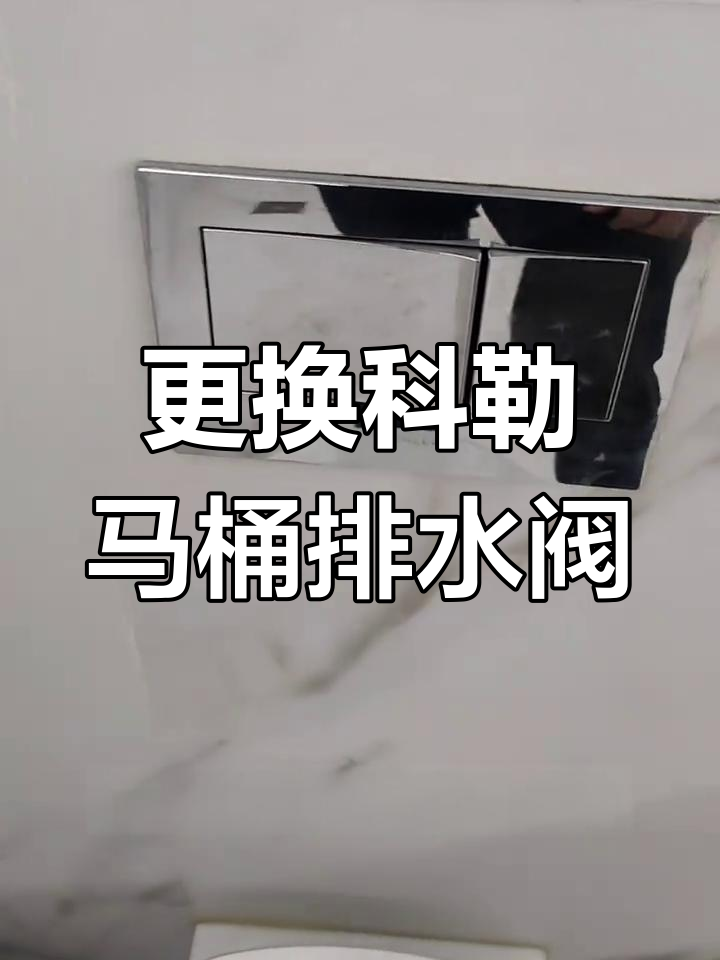 科勒壁挂马桶冲水阀不回弹,更换排水阀解决问题