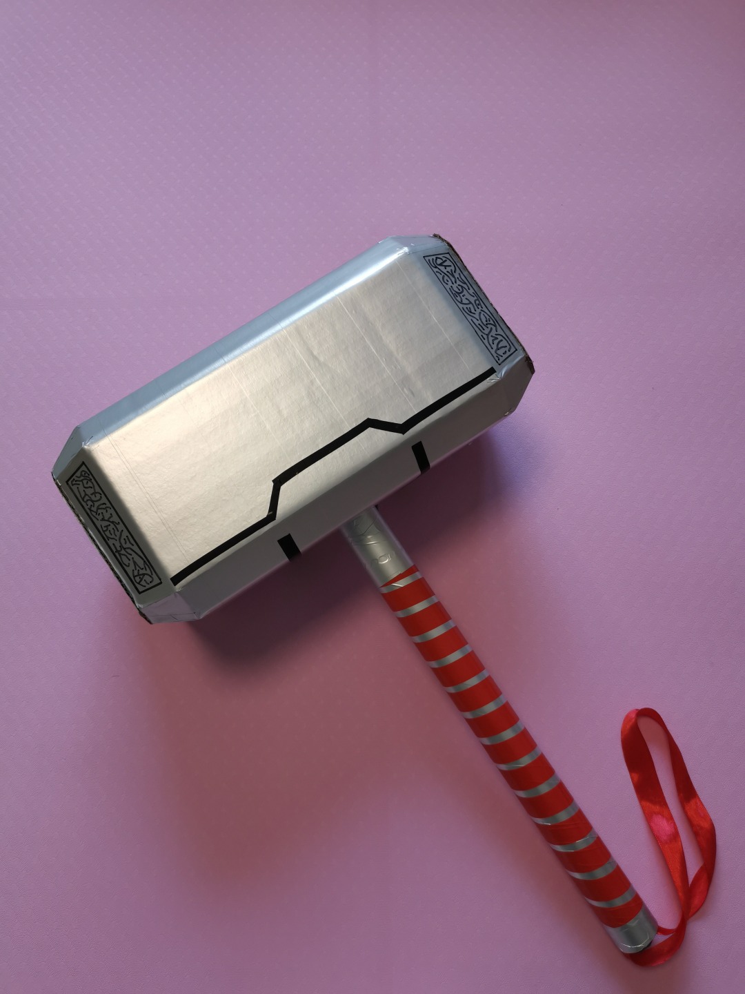 雷神之锤制作教程,用纸壳手工制作的玩具