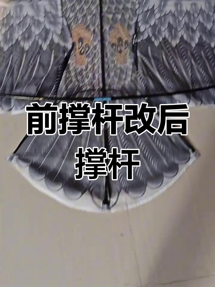 轻松改装板鹰风筝,前撑杆变后撑杆教程