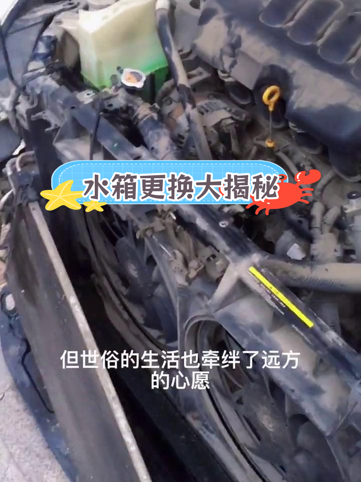 天籁水箱更换,拆解前保险杠等部件