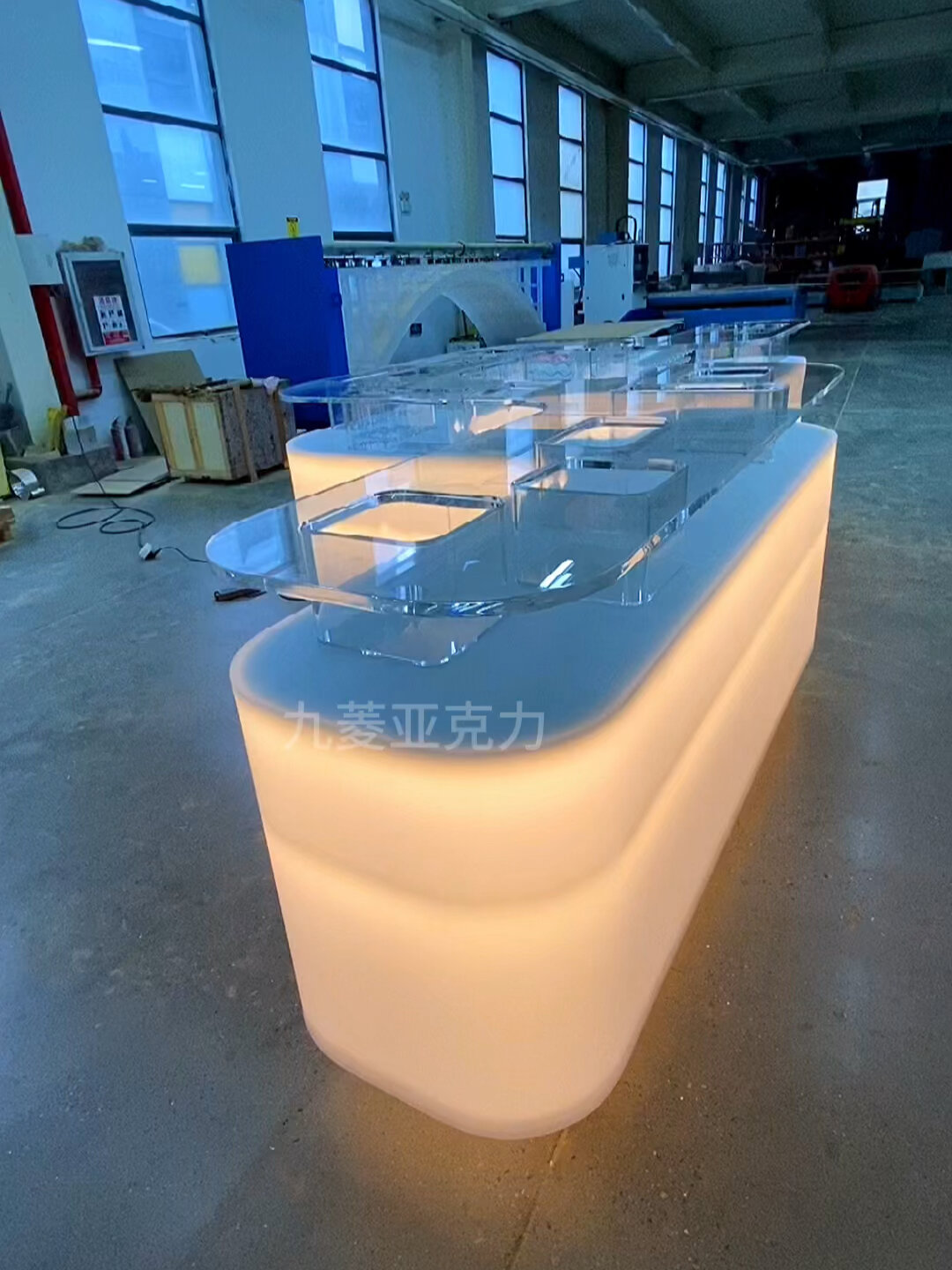 亚克力展台 磨砂发光台 吧台 岛台 前台