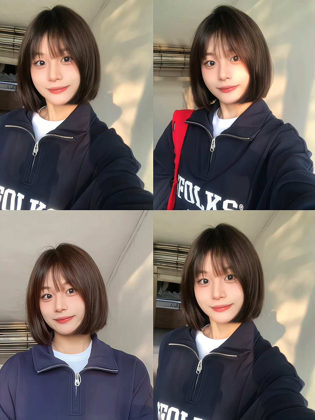 超级减龄的一刀切女士短发发型甜美可爱