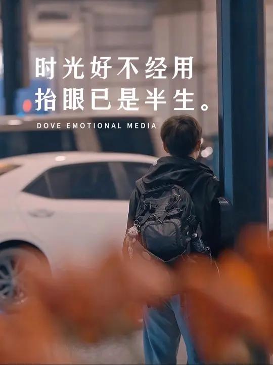 时光好不经用抬眼已是半生 "你知道吗?