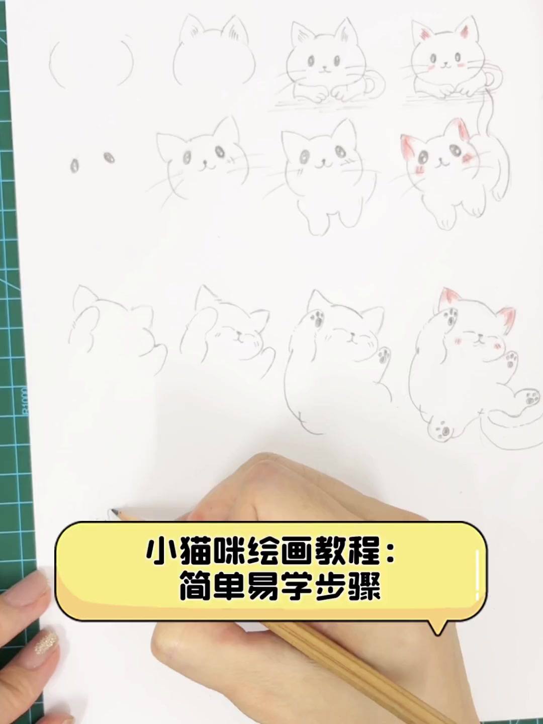 猫咪画画简单图片