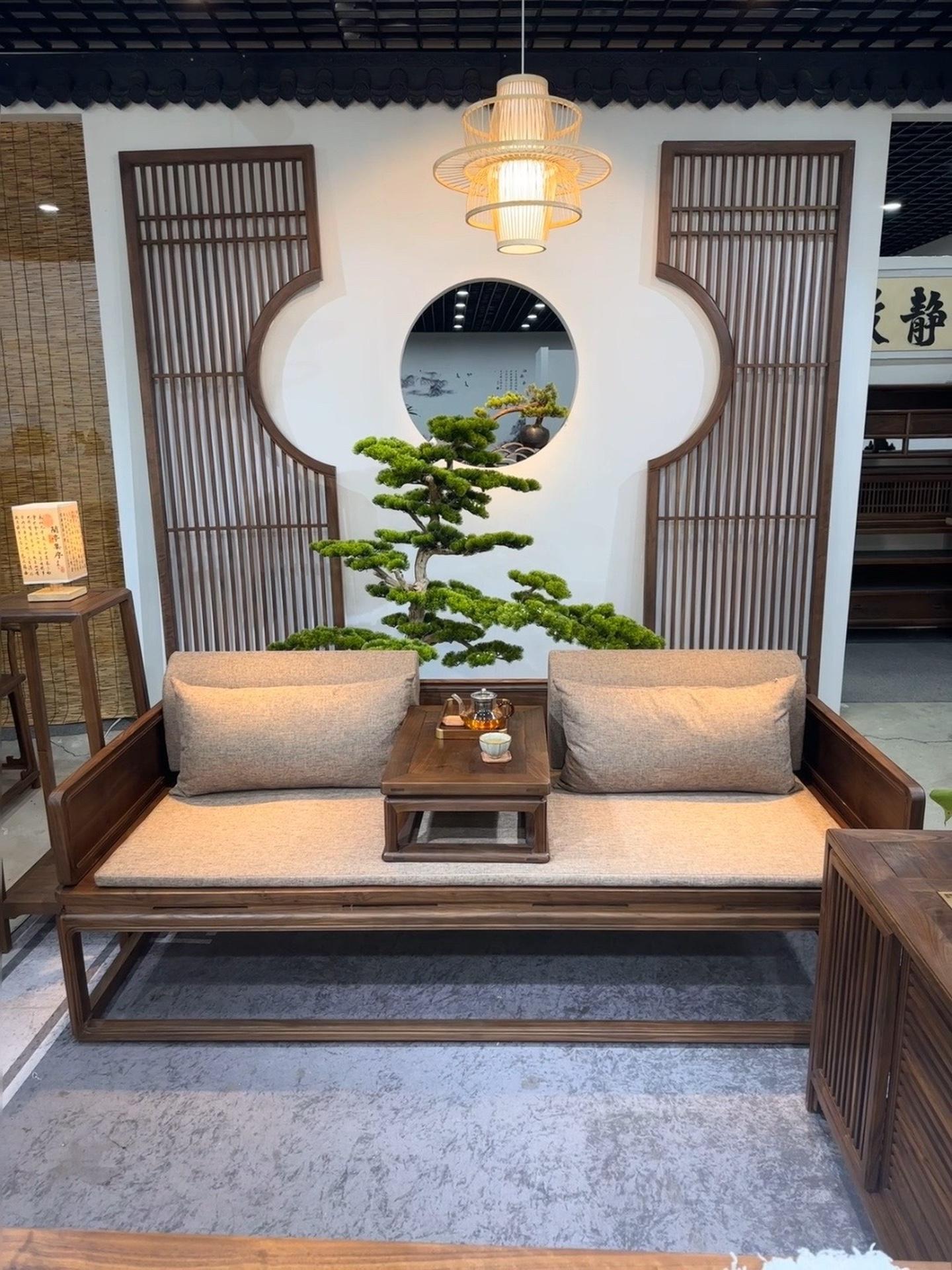 茶桌茶台 罗汉床 新中式茶室 新中式禅意 新中式家具