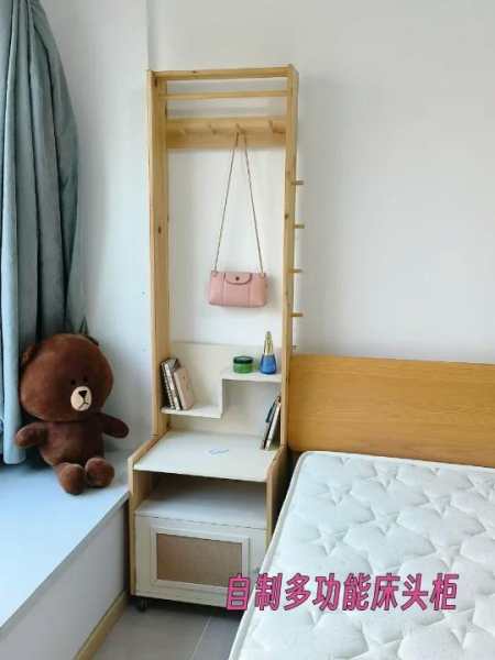 手工diy自制多功能床头柜高柜
