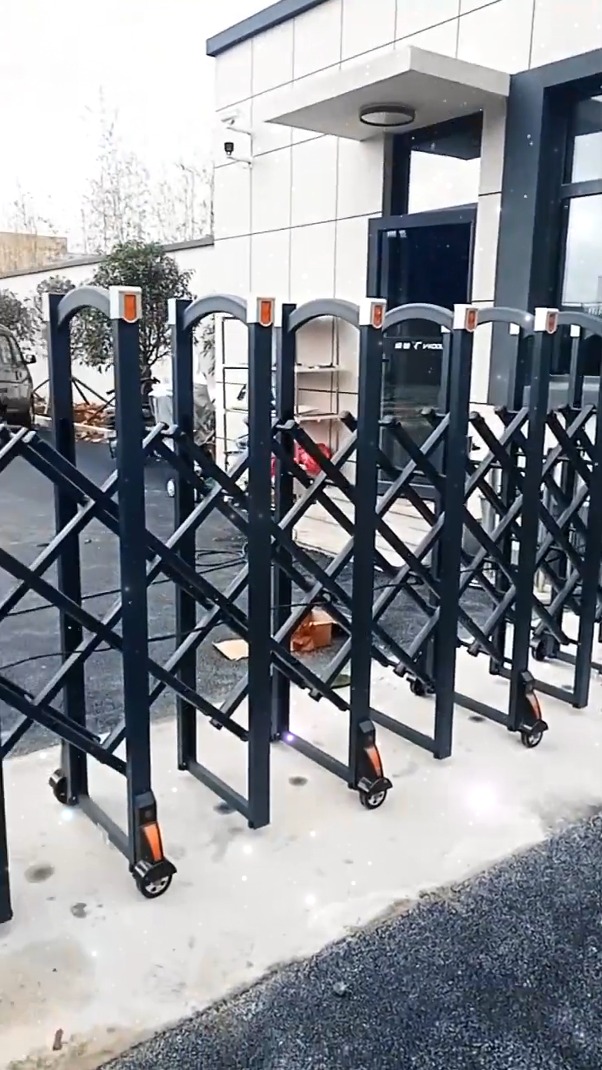 四川成都电动段滑门铝合金电动伸缩门平移门电动大门