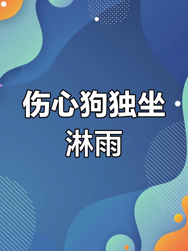 狗狗独自淋雨,悲伤神情令人心碎
