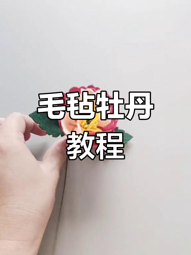 不织布牡丹花教程图片