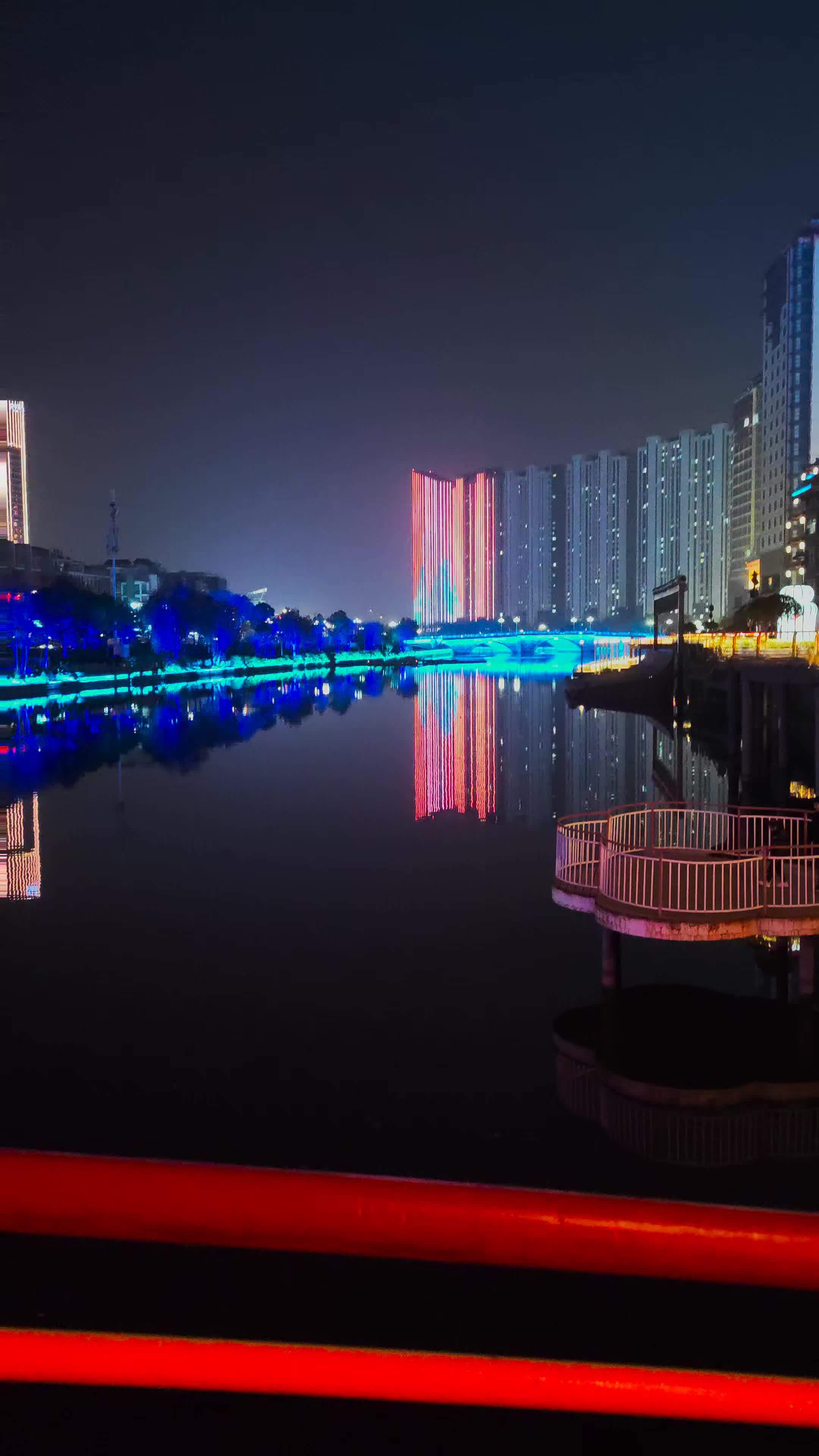 砀山东湖湾夜景图片