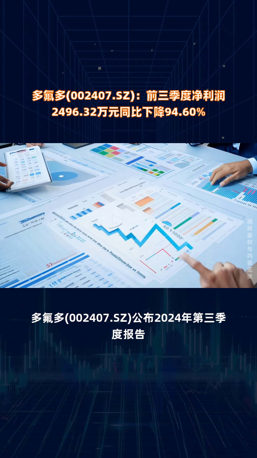 多氟多(002407sz):前三季度净利润249632万元同比下降9460%