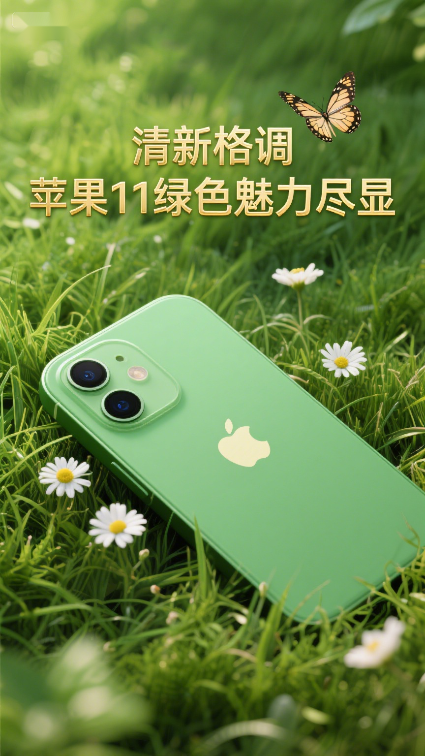 清新格调,苹果11绿色魅力尽显