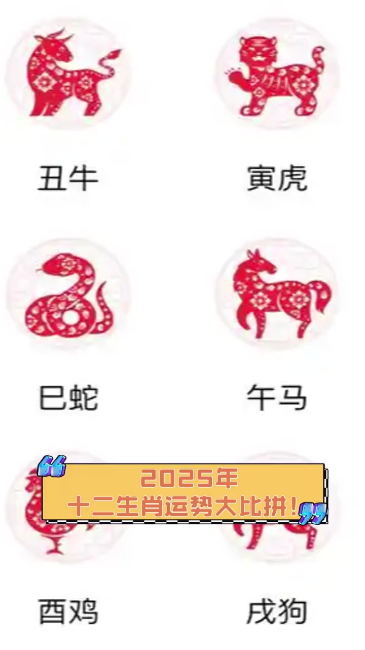 2025最新十二生肖运势(2025十二生肖运势完整版)