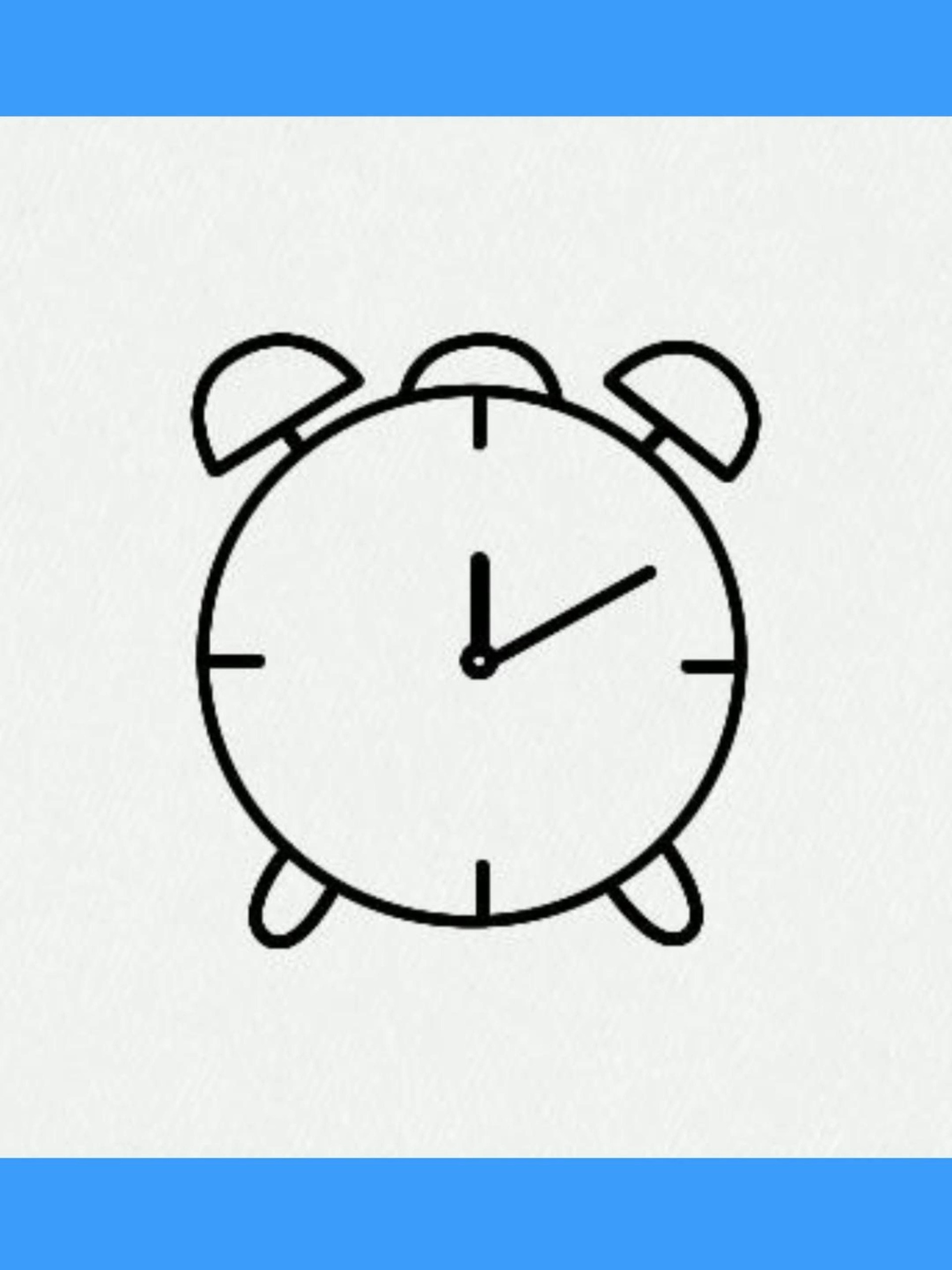 用o和c画闹钟,一看就会,很简单