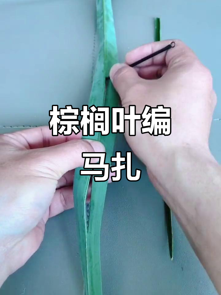 棕榈叶编织蚂蚱教程,简单又有趣