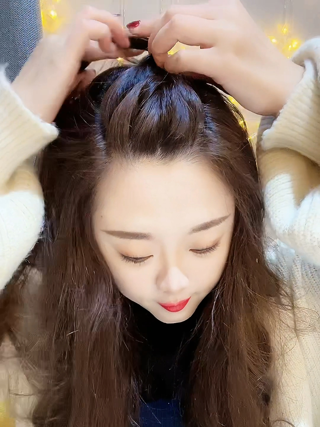 头顶蓬松这样扎才更好看