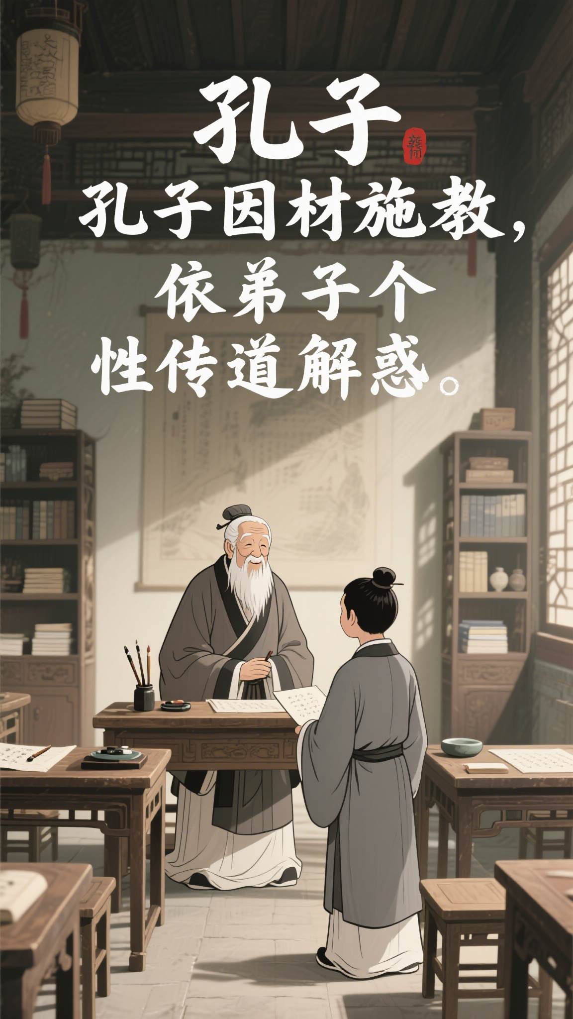 孔子因材施教,依弟子个性传道解惑