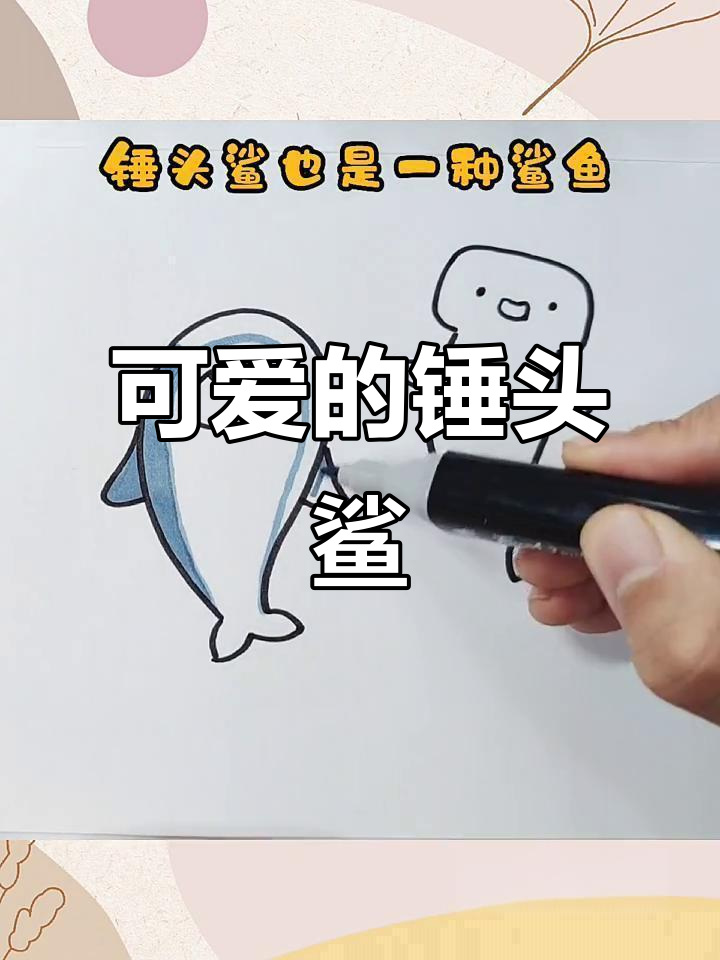 锤头鲨也超可爱,快来一起画!