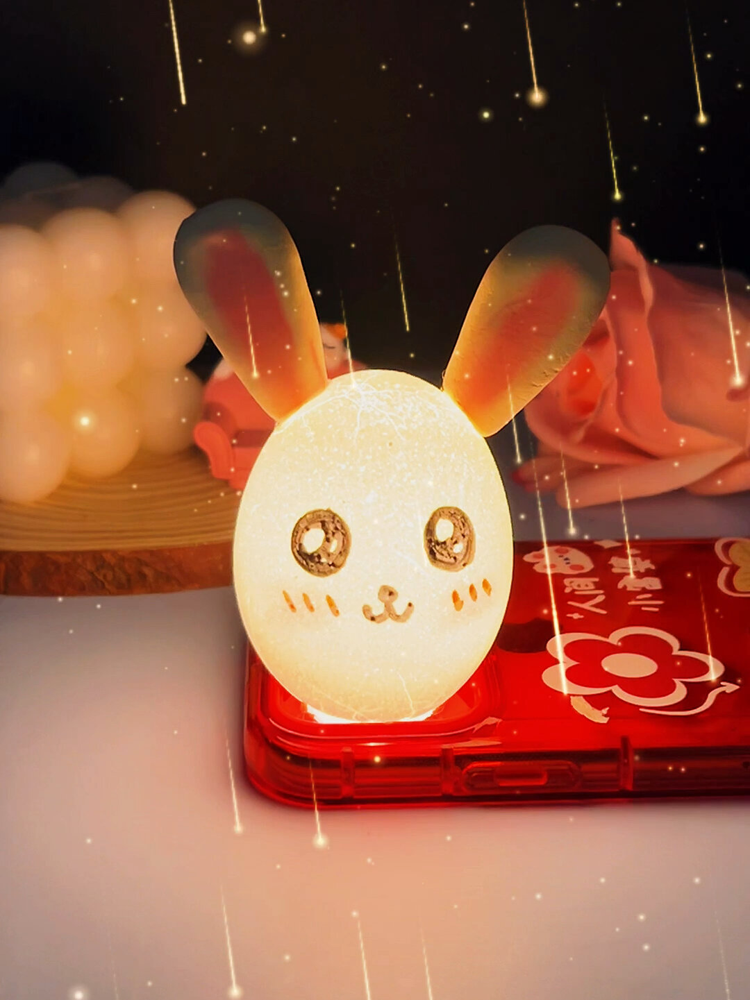 鸡蛋壳别扔,给孩子做一个可爱的兔子小夜灯