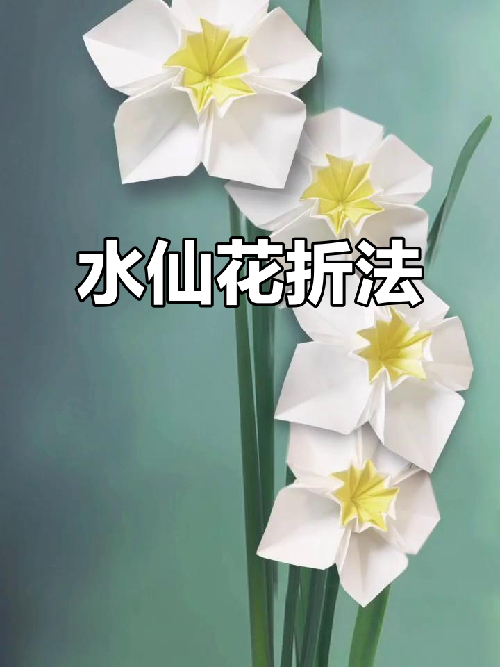水仙花折纸教程,轻松学会!