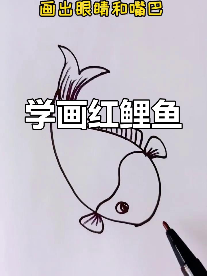 简单几步画出小鲤鱼