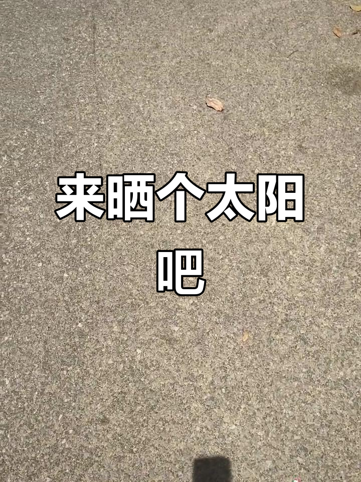 晒太阳,心情大好!