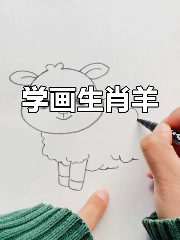 羊宝宝简笔画教程,轻松学会画小羊