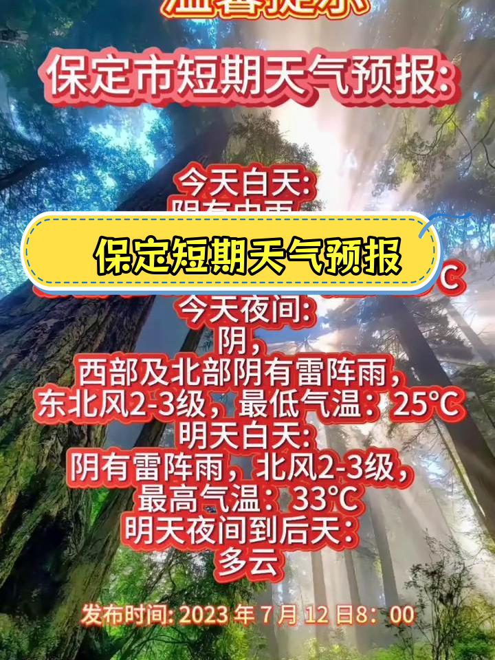 保定明天天气图片