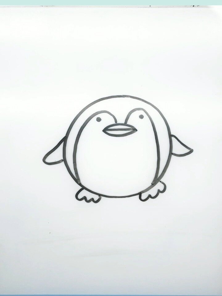 企鹅简笔画简单图片