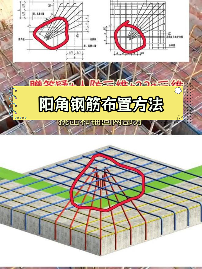 悬挑板阳角放射筋图片