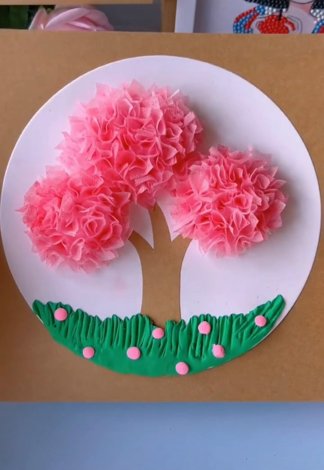 手工立体樱花树