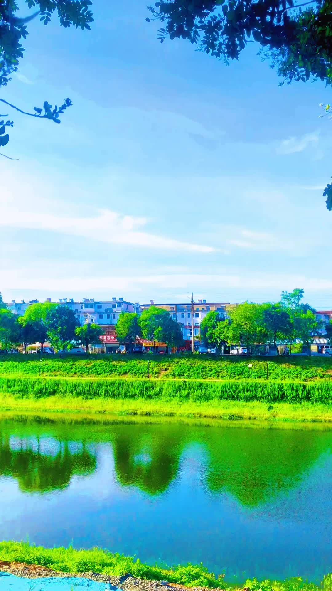 治愈系风景 一起享受大自然的美 蓝天白云晴空万里