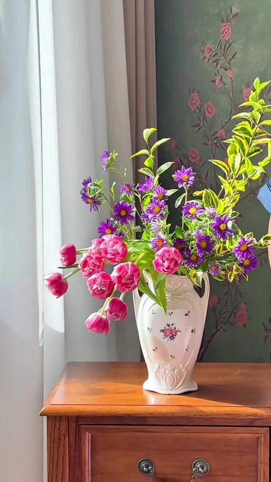 教你一个简单的组群式插花