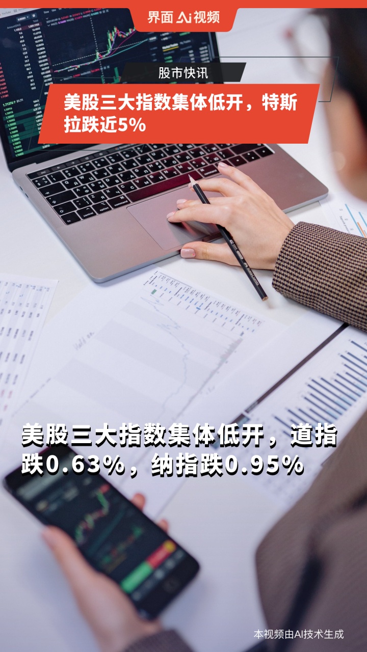 美股三大指数集体低开,特斯拉跌近5%