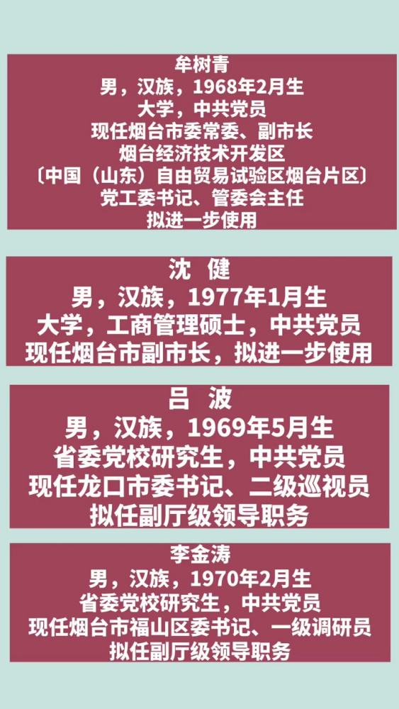 中共山东省委组织部干部任前公示公告