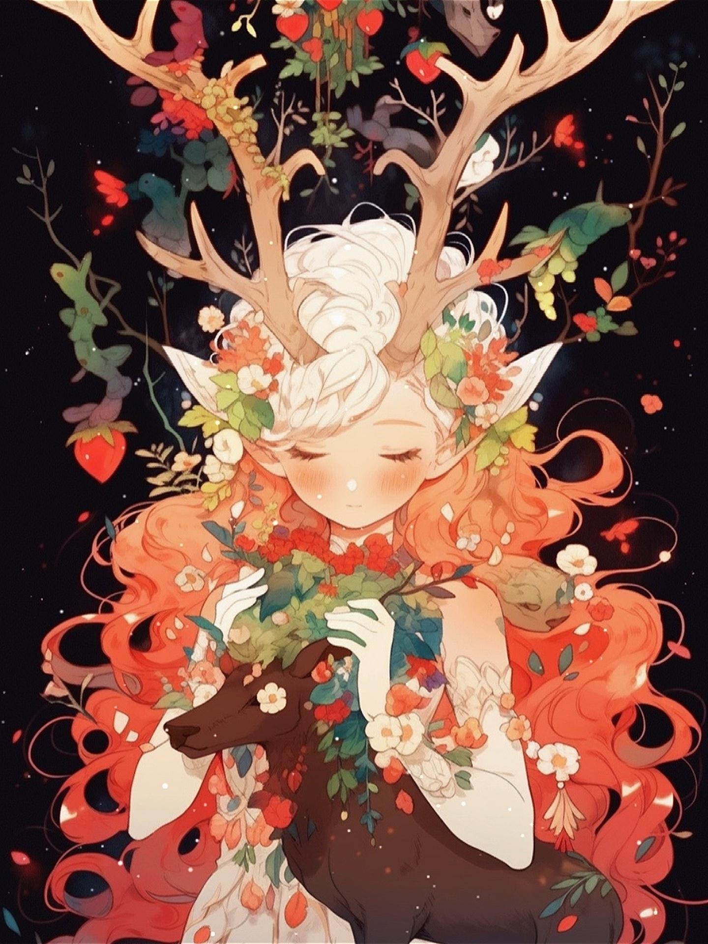 神明 美少女 二次元原创 原创插画-度小视