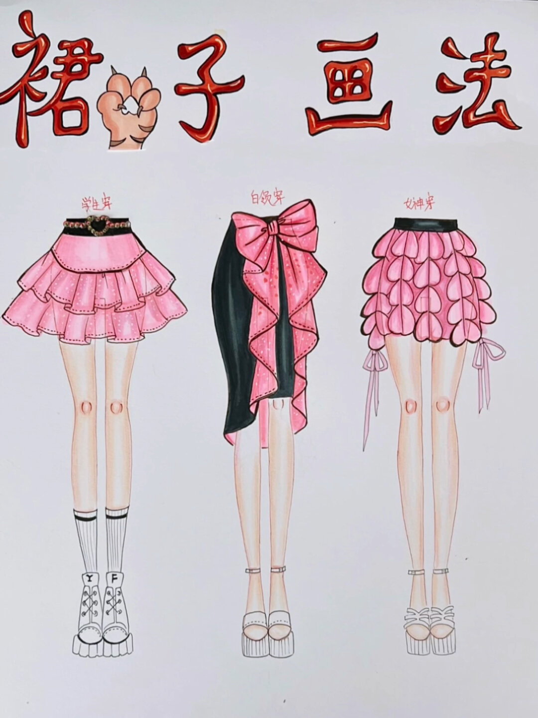 30秒教你画裙子