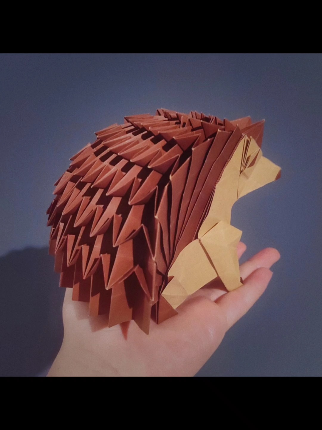 折纸可爱小刺猬 详细实拍讲解-度小视