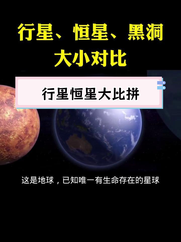 太阳系内行星与恒星大小对比,震撼你的认知