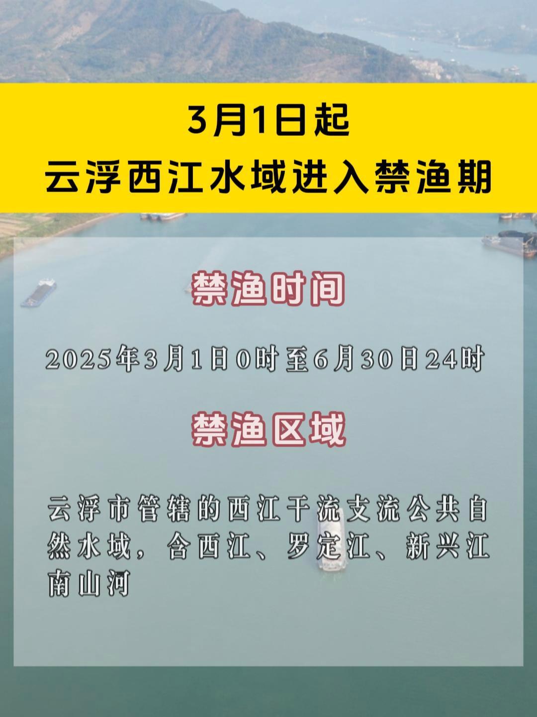 3月1日起,云浮市西江水域进入禁渔期!禁渔期