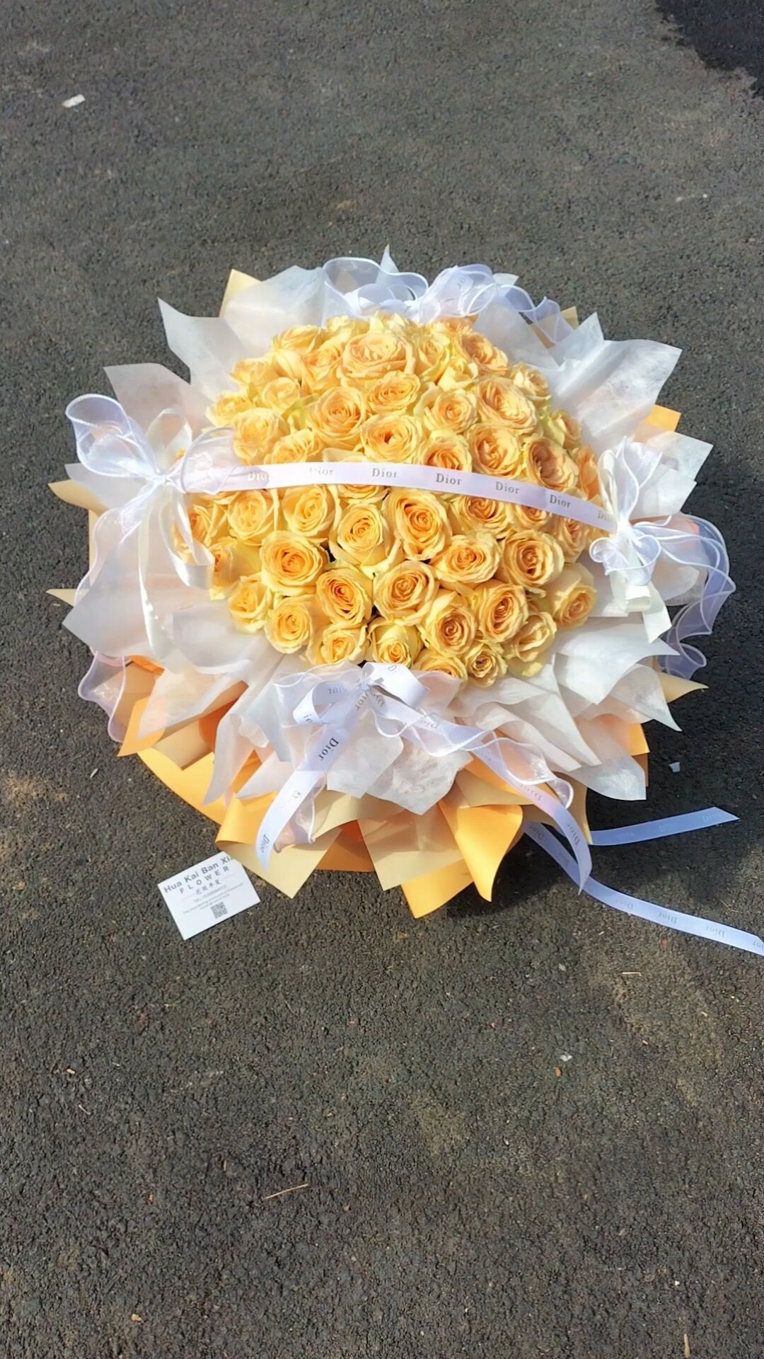 52朵香槟玫瑰花束|花店日常