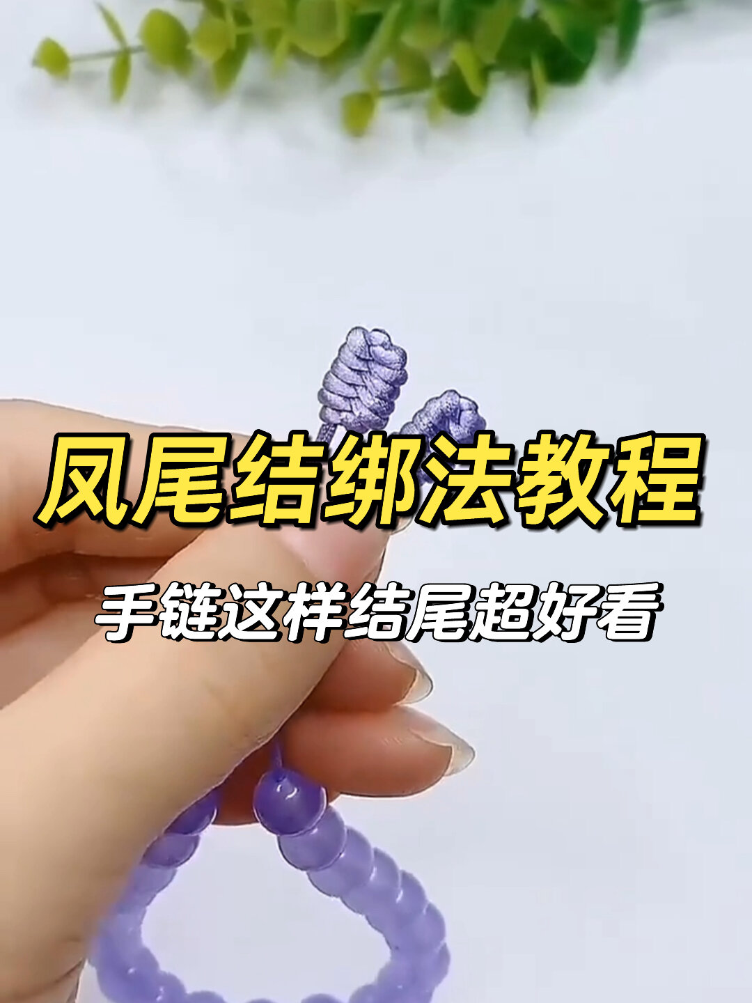 双线凤尾结收尾图片