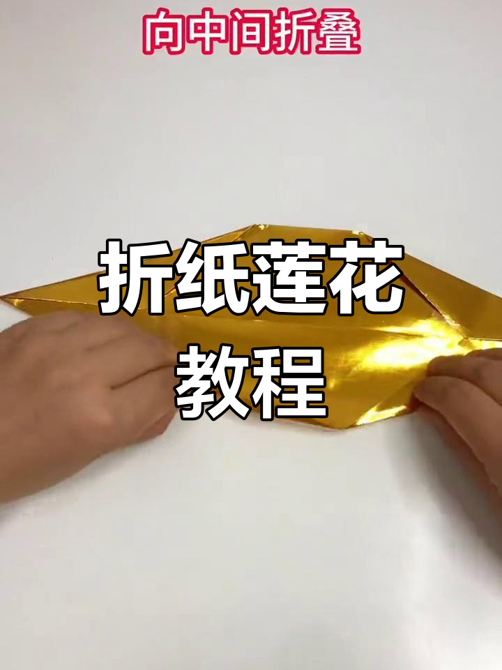 35x25纸折叠莲花,简单步骤教你做出美丽荷花